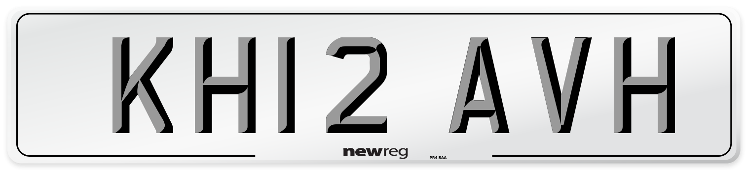 KH12 AVH Number Plate from New Reg